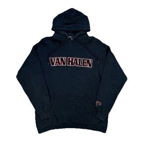 Vintage Van Halen Embroidered Hair Metal Band Tee Hoodie